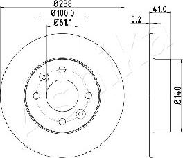 Ashika 60-00-0700 - Brake Disc europarts.cy