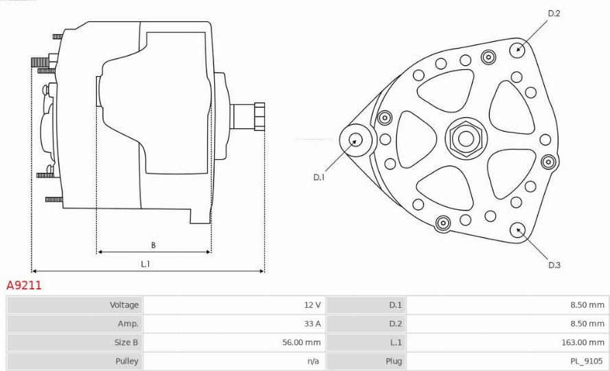 AS-PL A9211 - Alternator europarts.cy