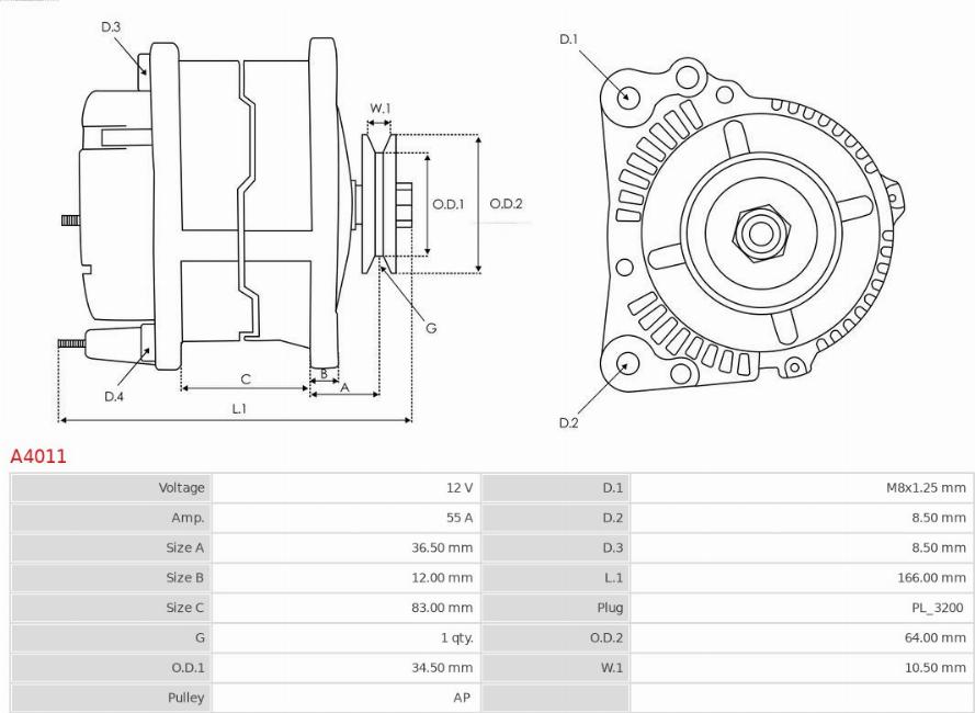 AS-PL A4011 - Alternator europarts.cy