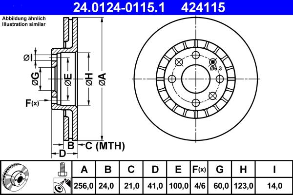 ATE 24.0124-0115.1 - Brake Disc europarts.cy
