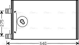 AVA RTA5444 - Condenser, air conditioning europarts.cy