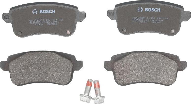 BOSCH 0 986 494 723 - Brake Pad Set, disc brake europarts.cy