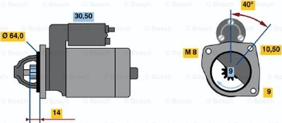 BOSCH 0 986 019 291 - Starter europarts.cy
