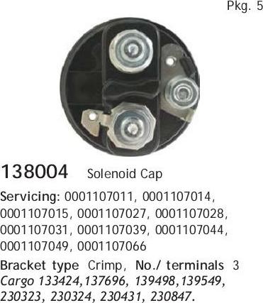 HC-Cargo 138004 - Solenoid Switch, starter europarts.cy