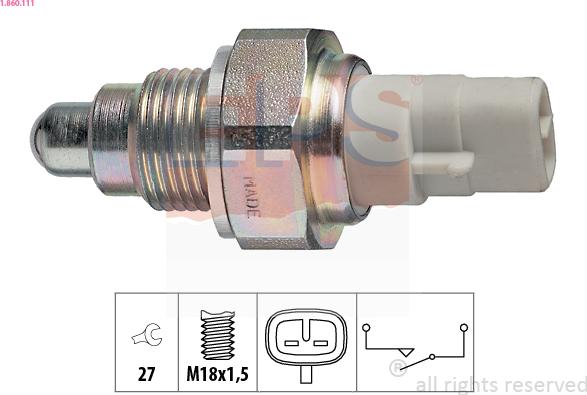 EPS 1.860.111 - Switch, reverse light europarts.cy