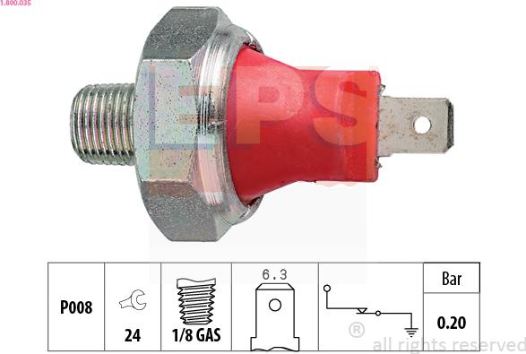EPS 1.800.035 - Sender Unit, oil pressure europarts.cy