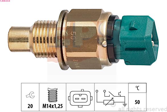 EPS 1.830.554 - Sensor, coolant temperature europarts.cy