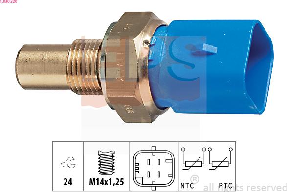 EPS 1.830.320 - Sensor, coolant temperature europarts.cy