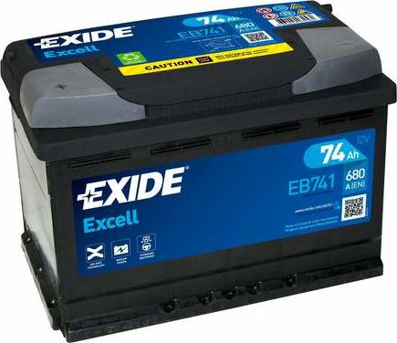 Exide EB741 - Starter Battery europarts.cy
