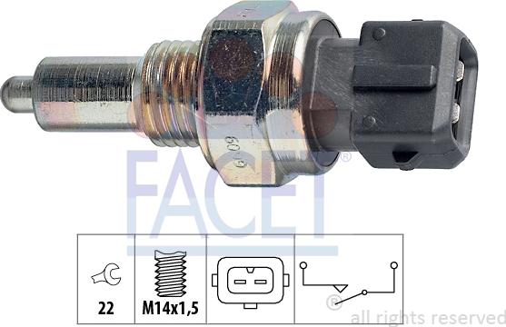 FACET 7.6099 - Switch, reverse light europarts.cy