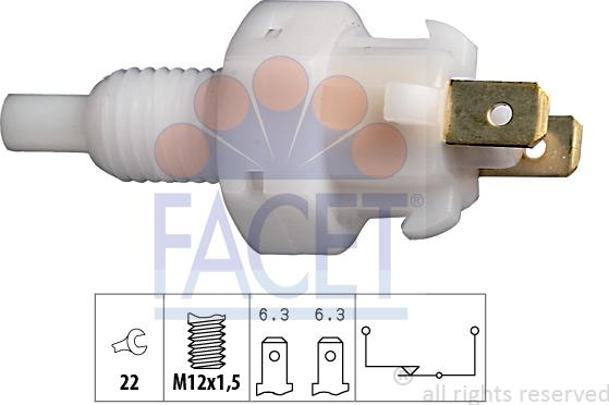 FACET 7.1004 - Brake Light Switch / Clutch europarts.cy