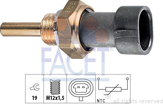 FACET 7.3098 - Sensor, oil temperature europarts.cy