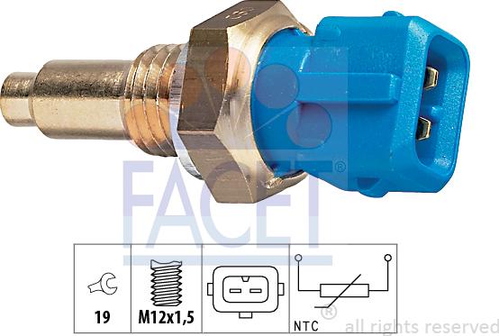 FACET 7.3143 - Sensor, coolant temperature europarts.cy