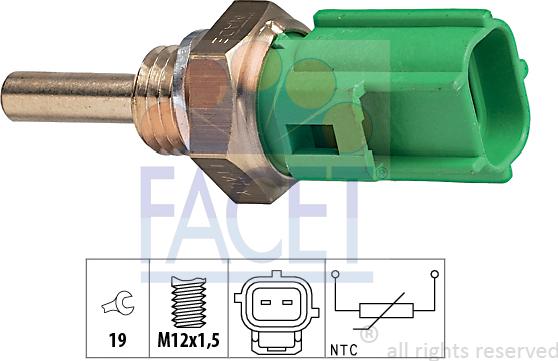 FACET 7.3177 - Sensor, oil temperature europarts.cy