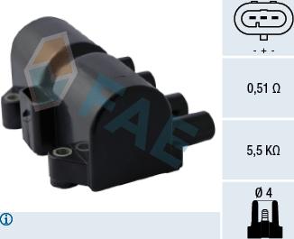 FAE 80317 - Ignition Coil europarts.cy