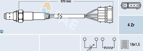 FAE 77239 - Lambda Sensor europarts.cy