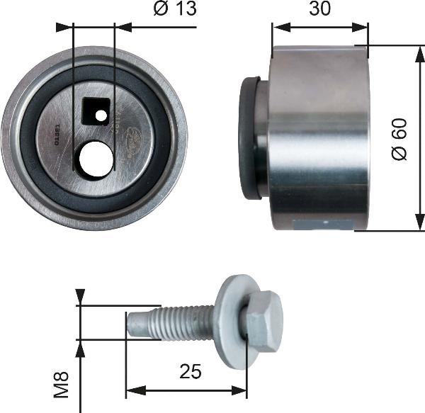 GATES T41139 - Tensioner Pulley, timing belt europarts.cy