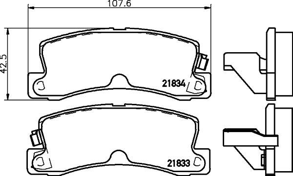 HELLA 8DB 355 006-431 - Brake Pad Set, disc brake europarts.cy