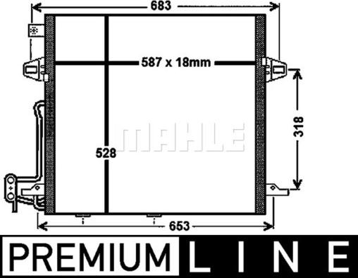 MAHLE AC 756 000P - Condenser, air conditioning europarts.cy