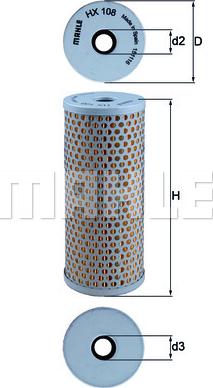 MAHLE HX108 - Hydraulic Filter, steering system europarts.cy