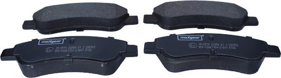 Maxgear 19-0574 - Brake Pad Set, disc brake europarts.cy