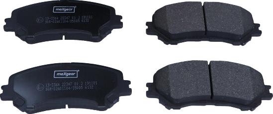 Maxgear 19-3364 - Brake Pad Set, disc brake europarts.cy