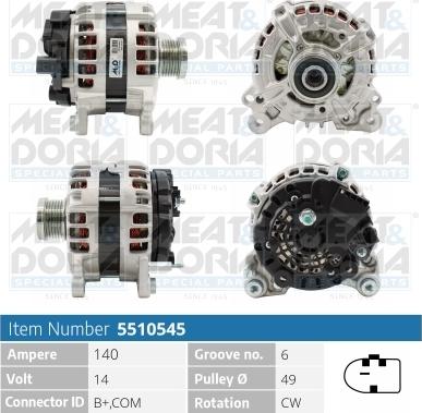 Meat & Doria 5510545 - Alternator europarts.cy
