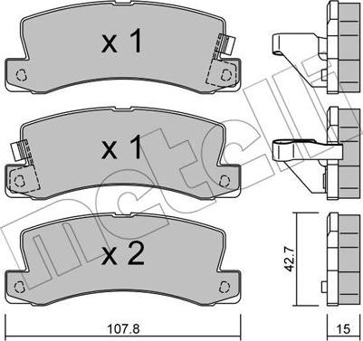 Metelli 22-0161-0 - Brake Pad Set, disc brake europarts.cy