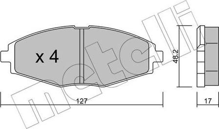Metelli 22-0293-0 - Brake Pad Set, disc brake europarts.cy