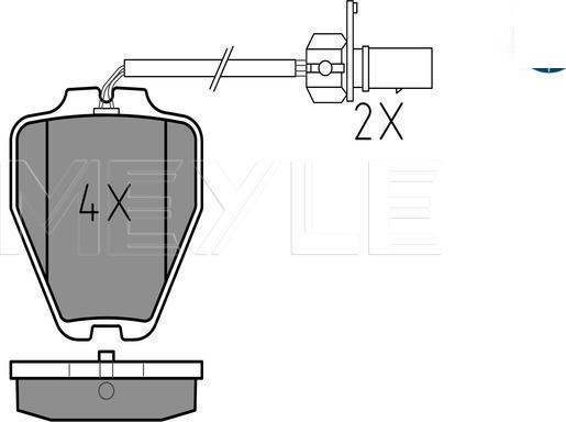 Meyle 025 232 8017/W - Brake Pad Set, disc brake europarts.cy