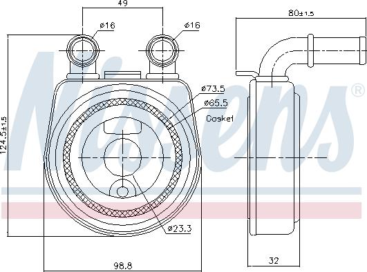 NISSENS 90701 - Oil Cooler, engine oil europarts.cy