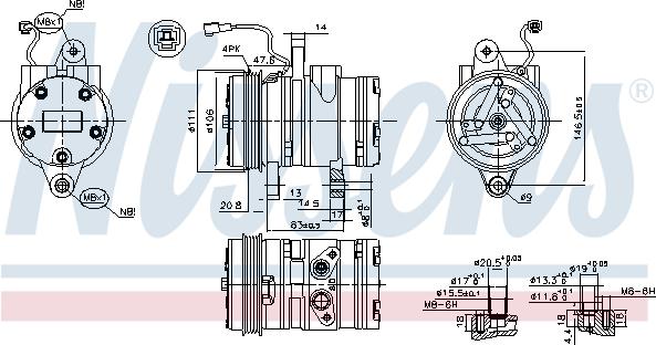 NISSENS 89261 - Compressor, air conditioning europarts.cy