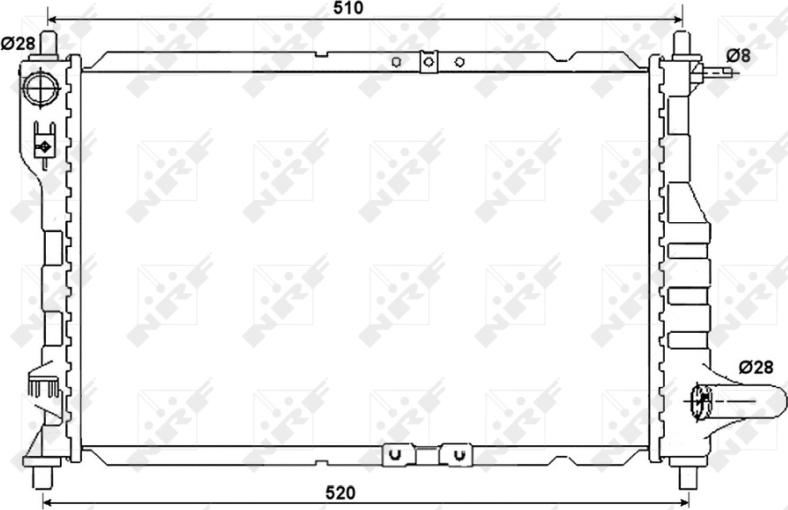 NRF 53068A - Radiator, engine cooling europarts.cy