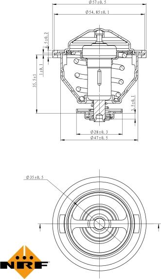 NRF 725140 - Coolant thermostat / housing europarts.cy