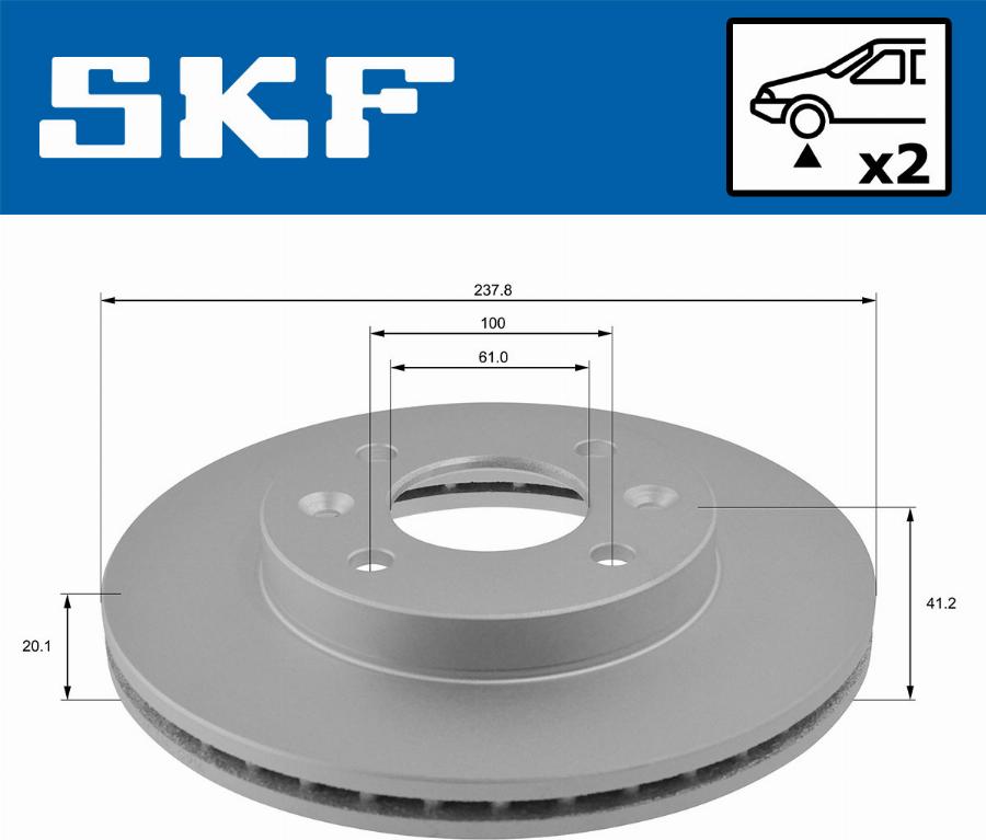 SKF VKBD 80195 V2 - Brake Disc europarts.cy