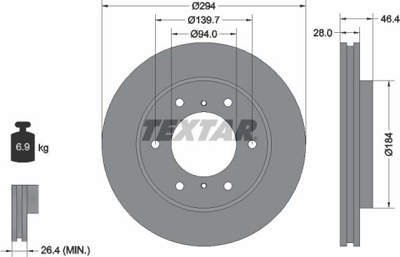 Textar 92180205 - Brake Disc europarts.cy