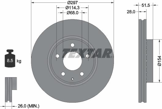 Textar 92295003 - Brake Disc europarts.cy