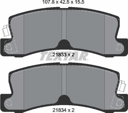 Textar 2183301 - Brake Pad Set, disc brake europarts.cy