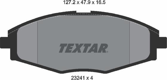 Textar 2324102 - Brake Pad Set, disc brake europarts.cy