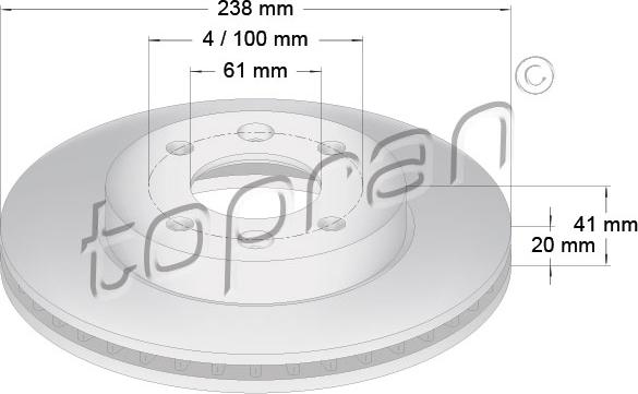 Topran 700 176 - Brake Disc europarts.cy