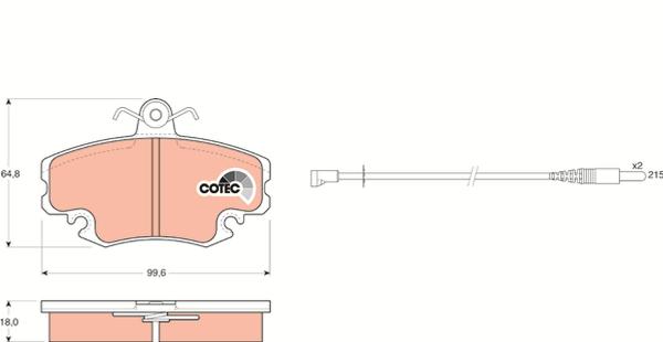 TRW GDB400 - Brake Pad Set, disc brake europarts.cy