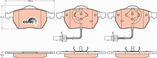 TRW GDB1307 - Brake Pad Set, disc brake europarts.cy
