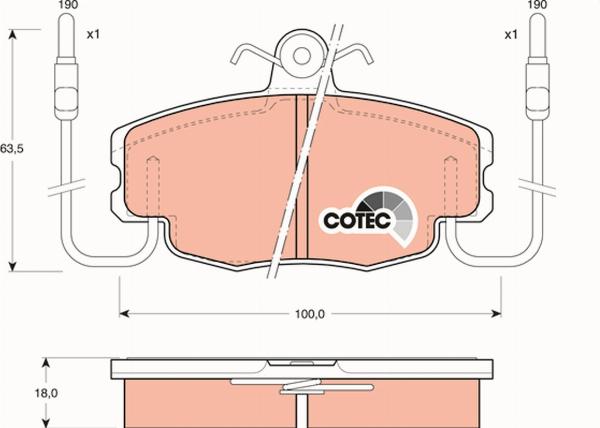 TRW GDB807 - Brake Pad Set, disc brake europarts.cy