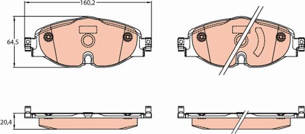 TRW GDB2143 - Brake Pad Set, disc brake europarts.cy