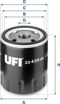 UFI 23.439.00 - Oil Filter europarts.cy