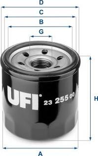 UFI 23.255.00 - Oil Filter europarts.cy