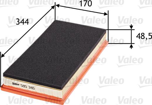 VALEO 585346 - Air Filter, engine europarts.cy