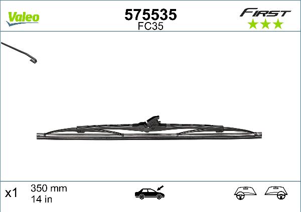 VALEO 575535 - Wiper Blade europarts.cy