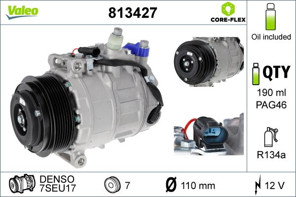VALEO 813427 - Compressor, air conditioning europarts.cy