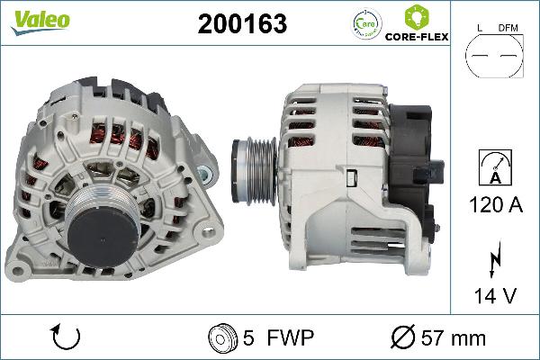 VALEO 200163 - Alternator europarts.cy